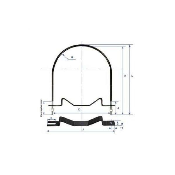 Invicta 7172X - Italian V-Shaped Air Tank Clamp