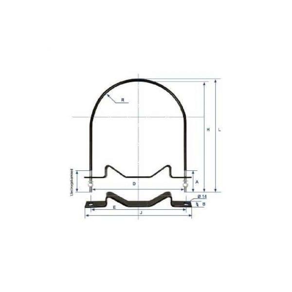 Invicta 84X - Standard V-Shaped Air Tank Clamp